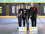 Das Recurve-Ligateam des BSLA: Dario Grosz, Rudolf Brumm, Maria Sattler und Nils Köhler (v.l.n.r.)